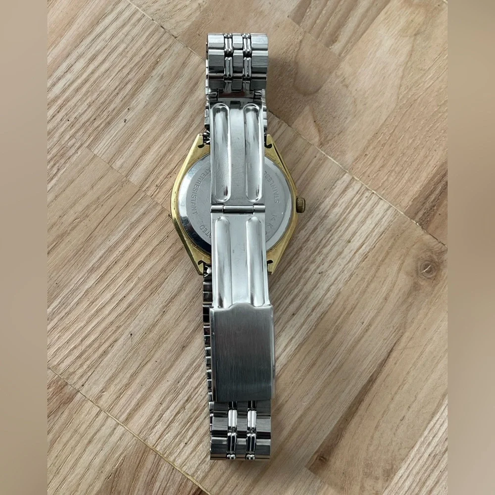 Hamilton 14K Gold Plated Rare Vintage Men’s Watch Stainless Bracelet Gold Dial